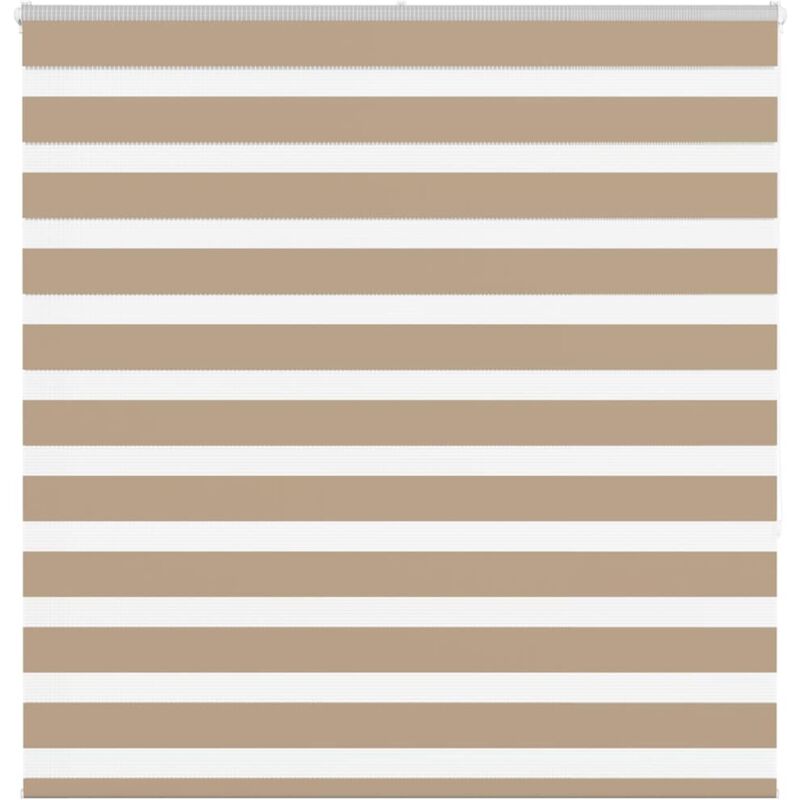 Zebra Blind Sand Brown 150x150 Cm Fabric Width 145.9 Cm Polyester Vidaxl