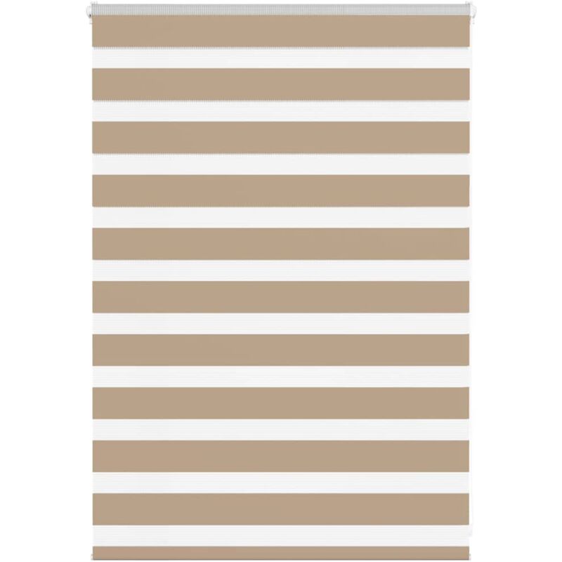 Zebra Blind Sand Brown 95x100 Cm Fabric Width 90.9 Cm Polyester Vidaxl