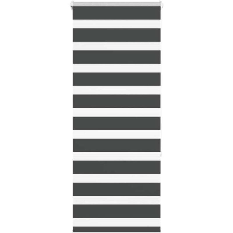 Zebrarollo Schwarz 55x150 Cm Stoffbreite 50, 9 Cm Polyester Vidaxl