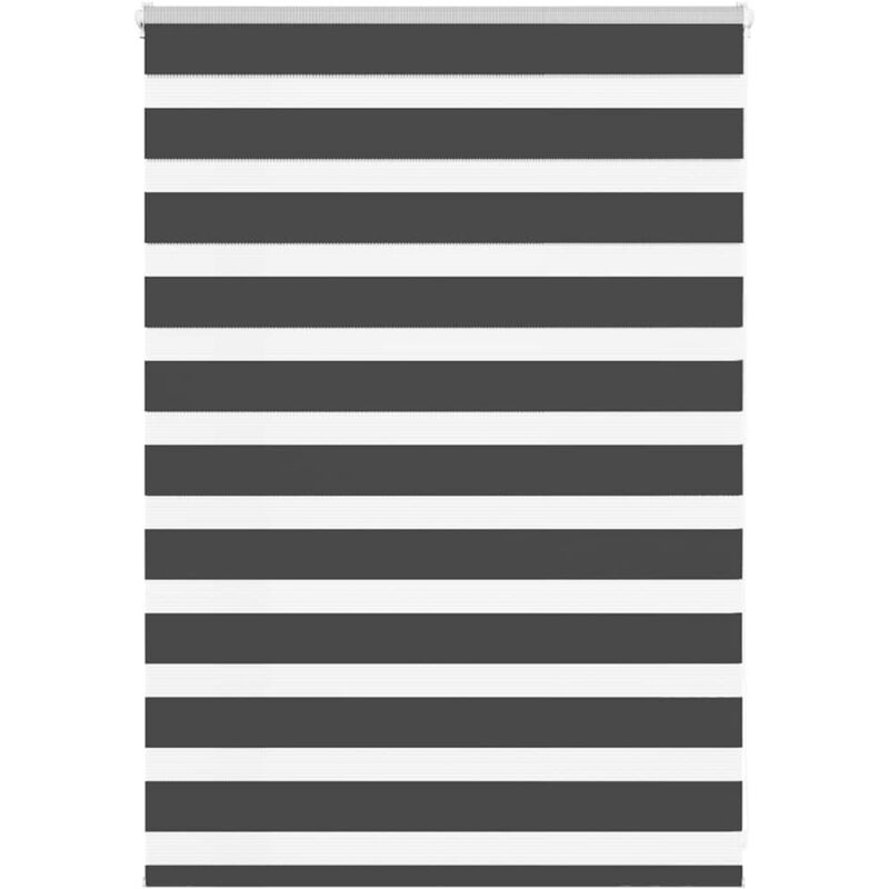 Zebrarollo Schwarz 115x100 Cm Stoffbreite 110, 9 Cm Polyester Vidaxl