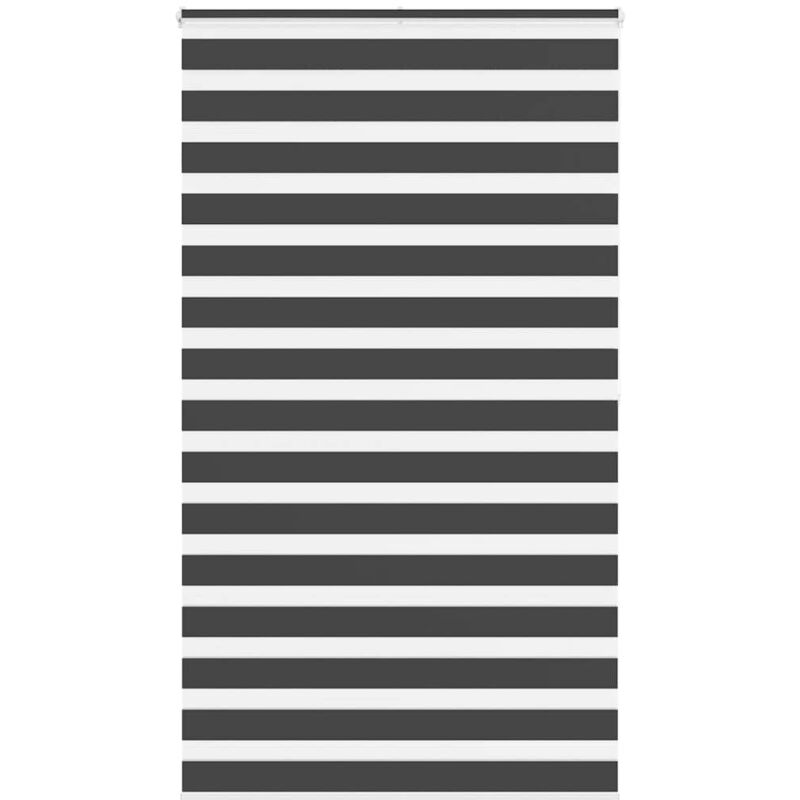 Zebrarollo Schwarz 130x200 Cm Stoffbreite 125, 9 Cm Polyester Vidaxl