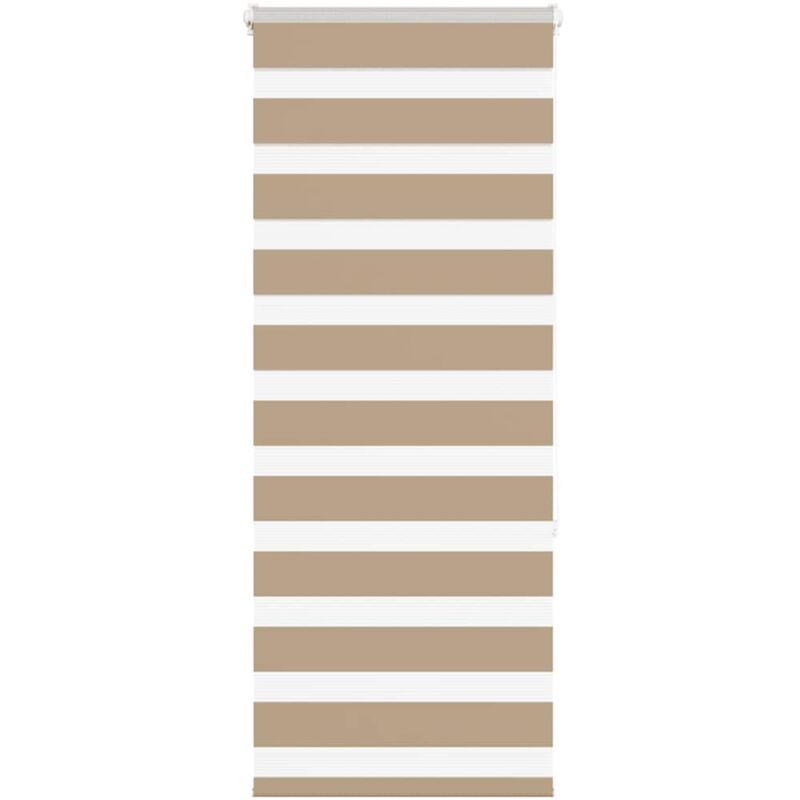 Zebrarollo Sandbraun 55x150 Cm Stoffbreite 50, 9 Cm Polyester Vidaxl