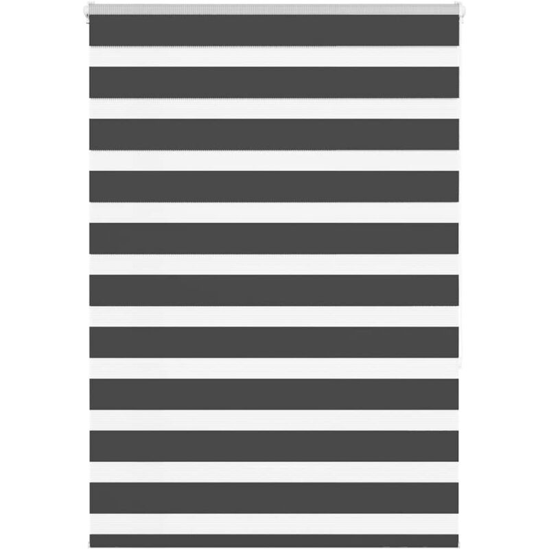 Zebrarollo Schwarz 110x150 Cm Stoffbreite 105, 9 Cm Polyester Vidaxl