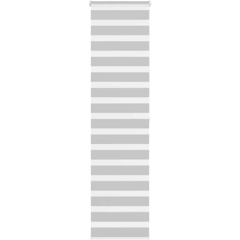 Zebrarollo Hellgrau 65x200 Cm Stoffbreite 60, 9 Cm Polyester Vidaxl