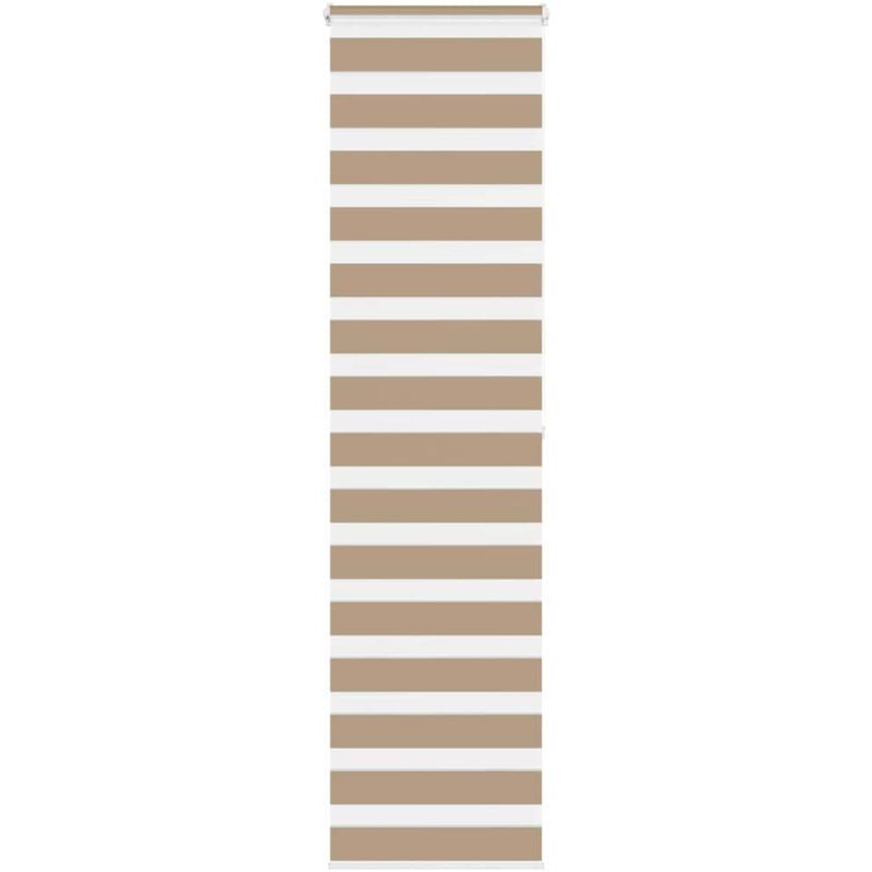 Zebrarollo Sandbraun 55x200 Cm Stoffbreite 50, 9 Cm Polyester Vidaxl