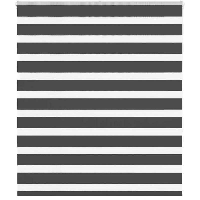 Zebrarollo Schwarz 125x150 Cm Stoffbreite 120, 9 Cm Polyester Vidaxl