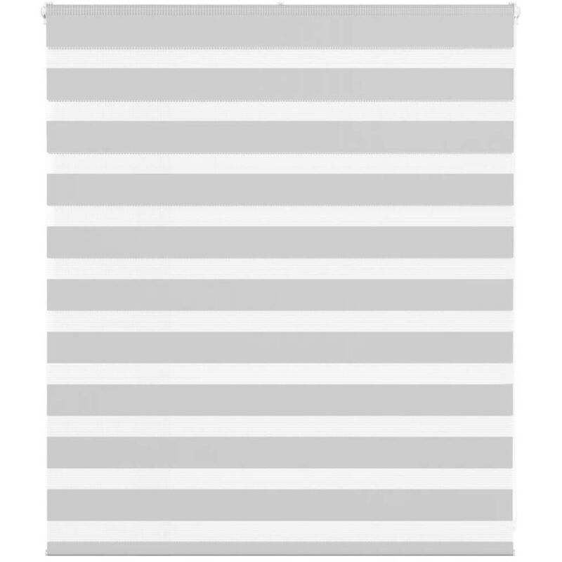 Zebrarollo Hellgrau 130x100 Cm Stoffbreite 125, 9 Cm Polyester Vidaxl