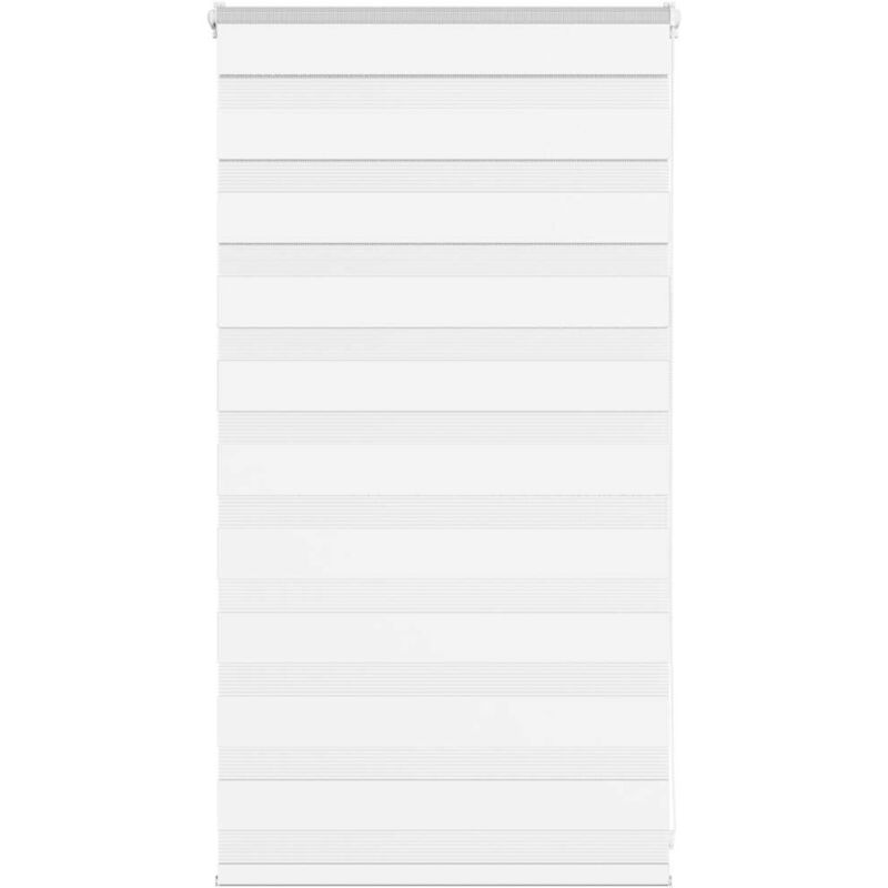 Zebrarollo Weiß 90x100 Cm Stoffbreite 85, 9 Cm Polyester Vidaxl
