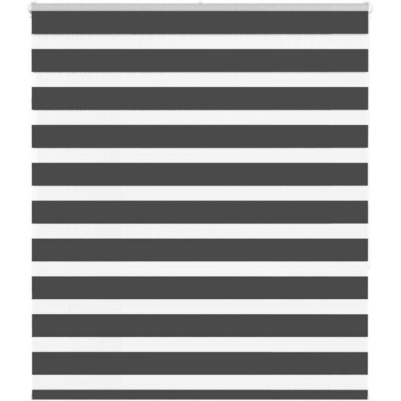 Zebrarollo Schwarz 130x150 Cm Stoffbreite 125, 9 Cm Polyester Vidaxl