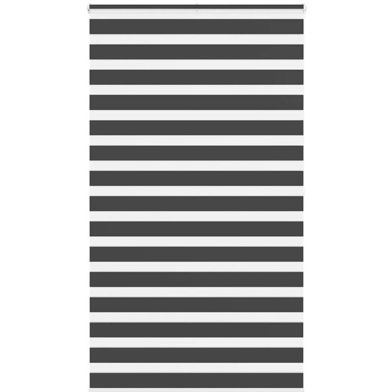 Zebrarollo Schwarz 125x200 Cm Stoffbreite 120, 9 Cm Polyester Vidaxl