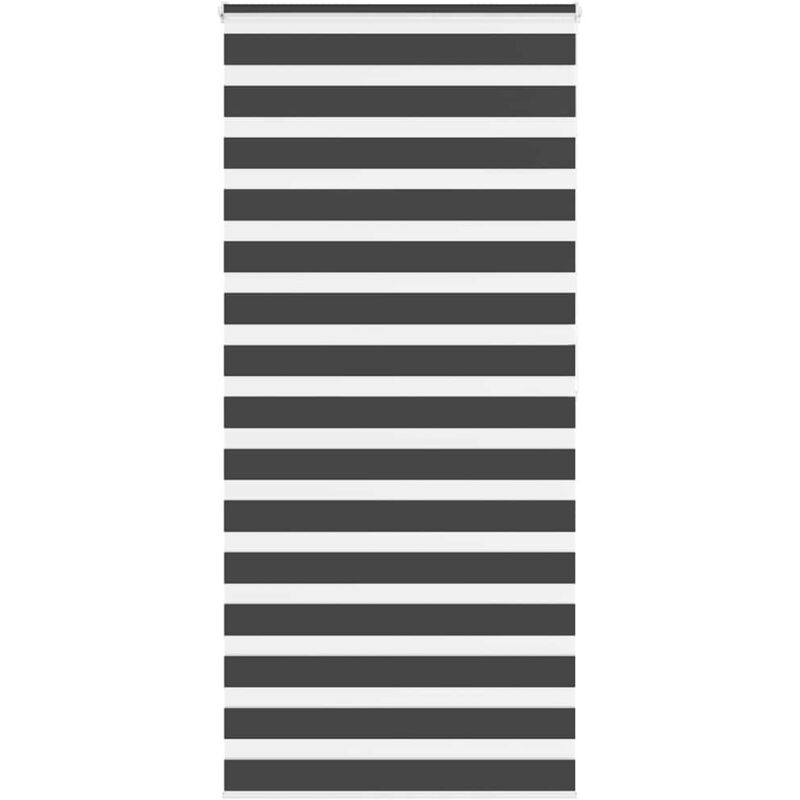 Zebrarollo Schwarz 110x200 Cm Stoffbreite 105, 9 Cm Polyester Vidaxl