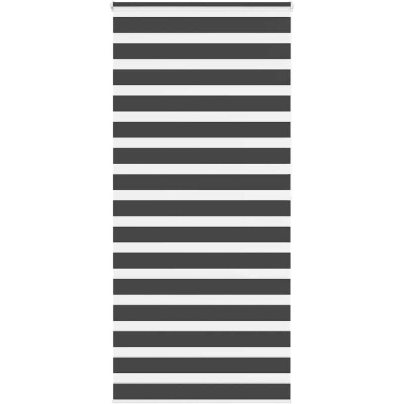 Zebrarollo Schwarz 115x200 Cm Stoffbreite 110, 9 Cm Polyester Vidaxl