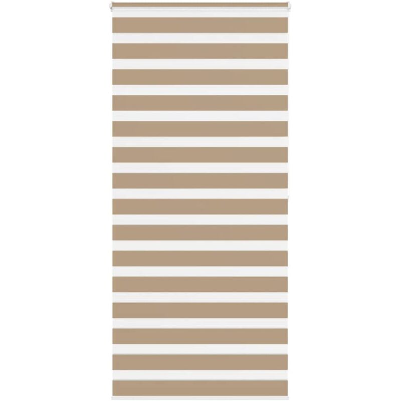 Zebrarollo Sandbraun 100x200 Cm Stoffbreite 95, 9 Cm Polyester Vidaxl