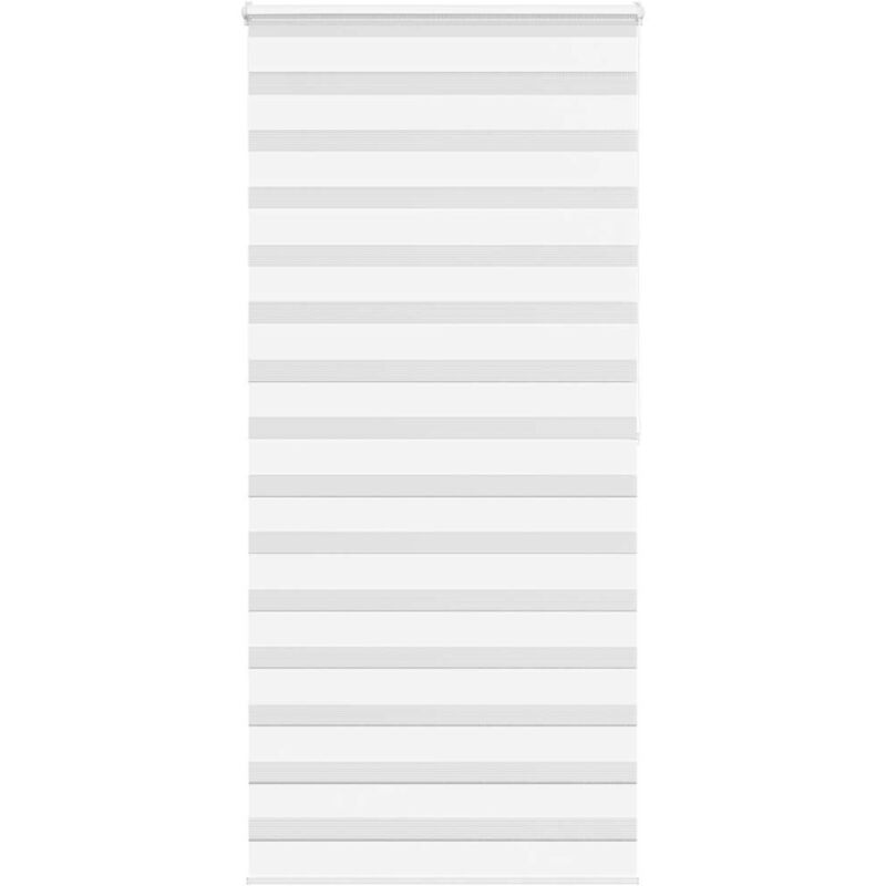 Zebrarollo Weiß 95x200 Cm Stoffbreite 90, 9 Cm Polyester Vidaxl