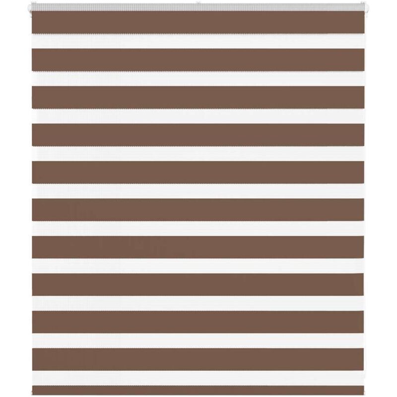 Zebrarollo Braun 125x100 Cm Stoffbreite 120, 9 Cm Polyester Vidaxl