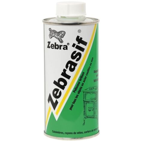 DELTA PRODUCT MAISON & CIE ZEBRASIF - Récurant liquide pour acier et fonte - bidon n°6 - 200 mL