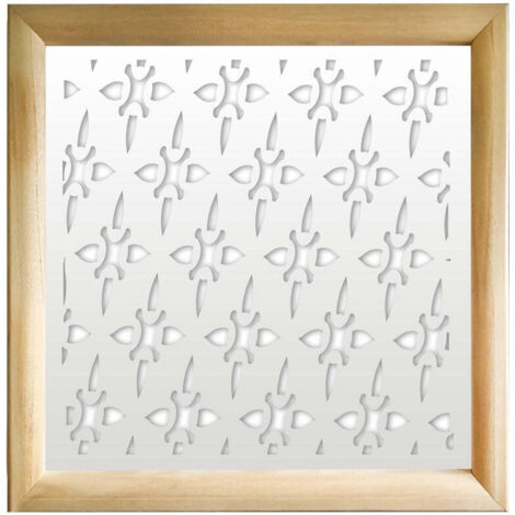 ZED - Moduli Decorativi in Legno e PVC - Colore: bianco - Misura: 73x73 cm