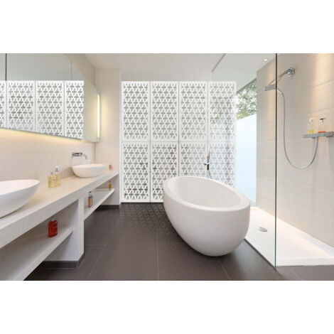 ZED - Pannello in PVC traforato - Parasole - Colore: bianco - Misura: 50x150 cm