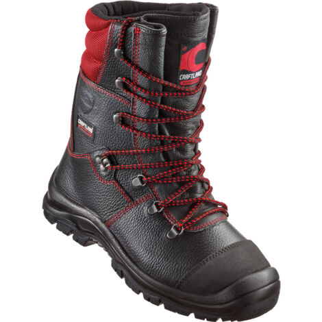 ZEDER Forst-Schnürstiefel CRAFTLAND® Schwarz/Rot EN ISO 17249 S2 FO, WR, Gr.43