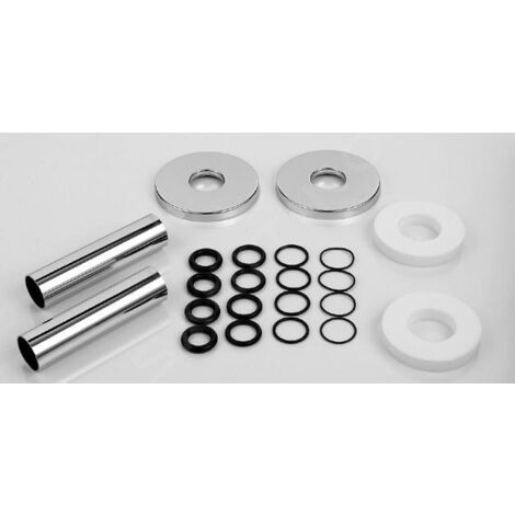 Zehnder Accessoires - Set de caches pour couvrir le raccordement au radiateur, chrome 853738
