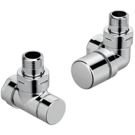Zehnder Accessoires - Vanne d'angle droite Set G et raccord d'angle pour retour 1/2, chrome 838988