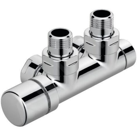 Zehnder Accessoires - Vanne d'angle SET Q, 1/2, avec tête de commande à gauche, entrée à gauche, entraxe 50 mm, blanc 839101
