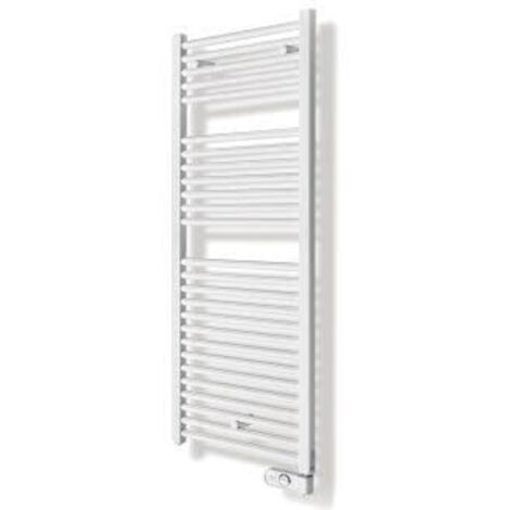 Zehnder Aura E Radiateur sèche-serviettes électrique - 146,6x60cm - 1000 watts - Blanc brillant