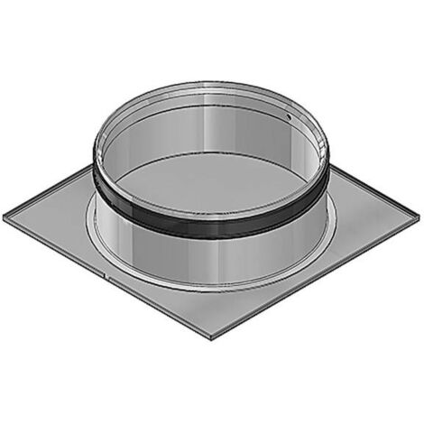 Zehnder Deckel mit Stutzen Revisionsöffnung DN 160 Edelstahloptik