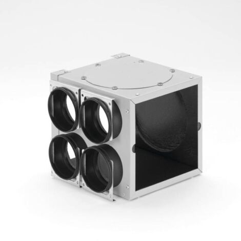 Zehnder Erweiterungsmodul ComfoCube CT 4xDN90 für Modulverteiler, grau, mit Befestigungswinkel