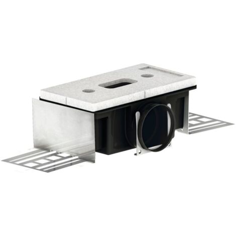 Zehnder Luftdurchlassgehäuse ComfoCase CLD/P 1xDN90, 140mm, seitlich, schwarz mit Winkelbefestigung