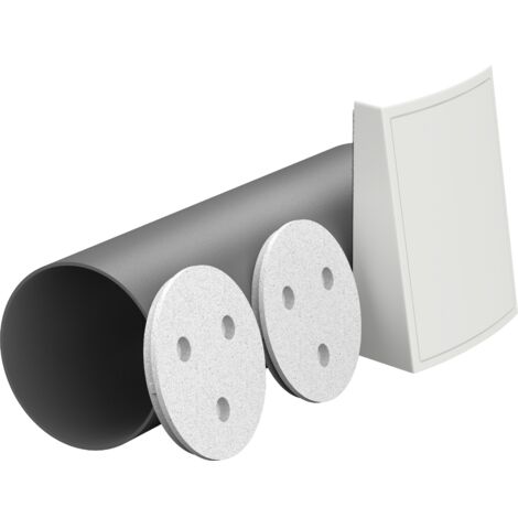 Zehnder Rohbauset rund ComfoSpot 55 Twin L=500 mm, Aussenhaube KST weiss - 990800412