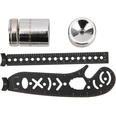 Zeichenlineal, multifunktionales Zeichenlineal aus schwarzem Eisen, innovativer Malzirkel, magnetischer Zirkel zur Messung