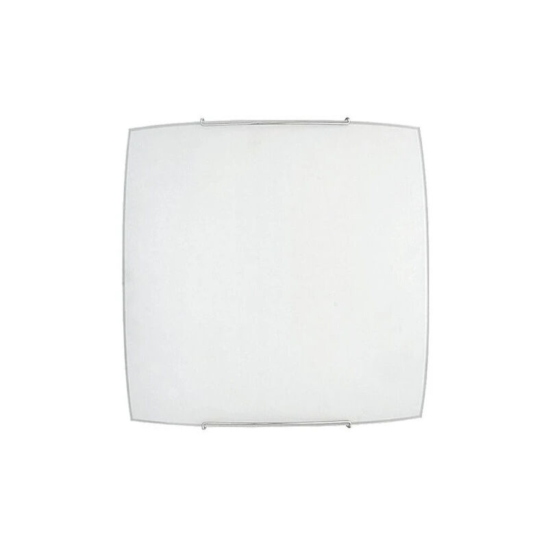 Lichterlebnisse - Zeitlose Deckenleuchte in Weiß quadratisch Glas - Weiß