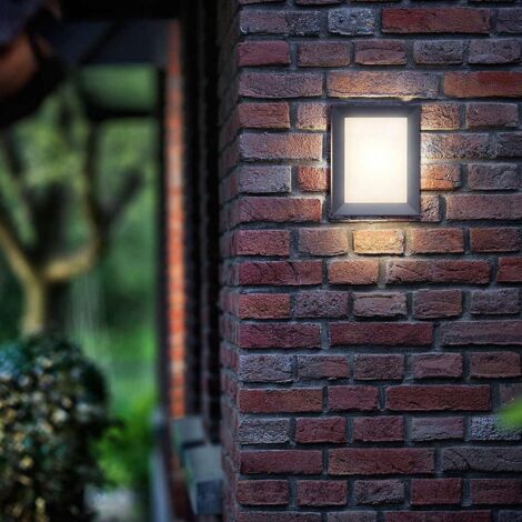 Zeitlose LED Außenwandleuchte Karp aus Aluminium in Philips myGarden LED Außenwandleuchte Karp Anthrazit EEK: A