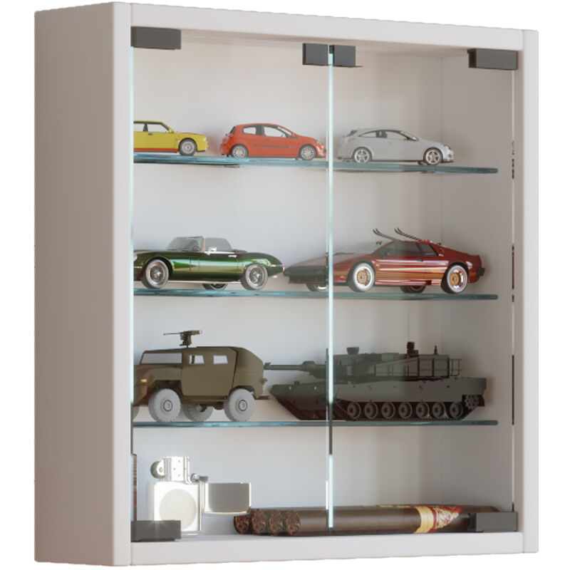 Ebuy24 - Mandosa s Vitrine murale, 2 portes vitrées, blanc.