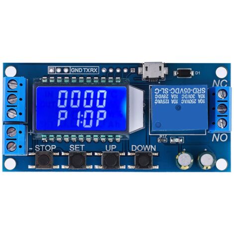 Zeitrelais, 5 V, 12 V, 24 V, Delay Controller Board Delay Off Zyklustimer 0,01 s - 9999 min Auslös Schaltuhr Relais Modul EIN/ Ausgeschalten mit LED-Anzeige