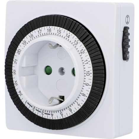 Zeitschaltuhr 3.500 W mechanisch, weiß, IP20 Zeitschaltuhren