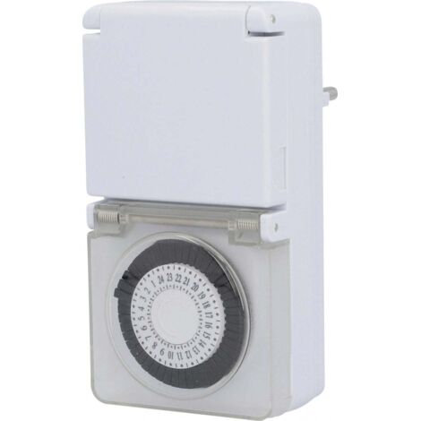 Zeitschaltuhr 3.500 W mechanisch weiß IP44 Zeitschaltuhren