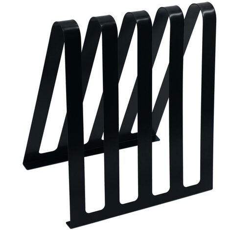 Zeitungsständer aus schwarzem Metall 4 Plätze cm31x22h36