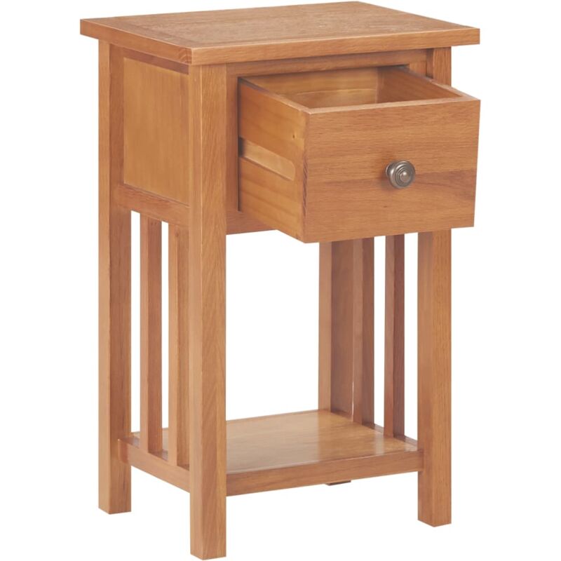 Vidaxl - Zeitungstisch Mit Schublade 35x27x55 Cm Massivholz Eiche