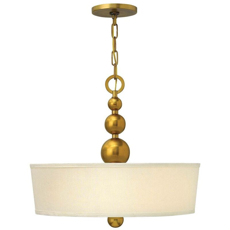 Elstead Zelda - 3 Light Ceiling Pendant Vintage Brass, E27