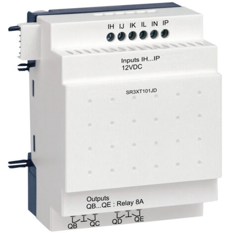 Zelio Logic - module d'extension E/S TOR - 10 entrées/sorties - 12Vcc (SR3XT101JD)