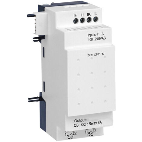 Zelio Logic - module d'extension E/S TOR - 6 entrées/sorties - 100..240Vca (SR3XT61FU)