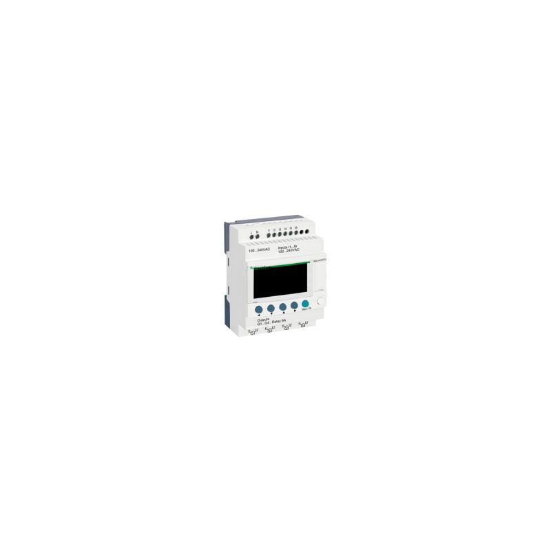 Schneider - Zelio Logic - relais intelligent compact - 10 e/s 100..240Vca - ss horl. - affi. - SR2A101FU
