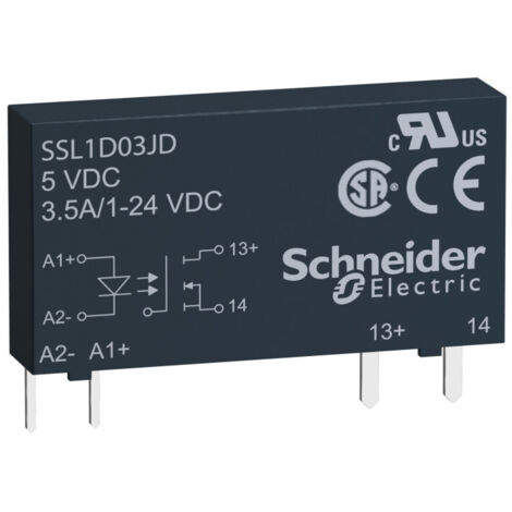 Zelio Relay - 1 phase ssrelais 24vdc 3. 5a 12vdc (SSL1D03JD)