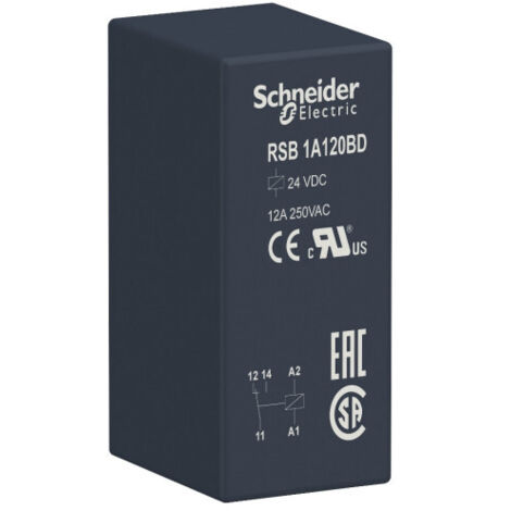 Zelio Relay RSB - relais PCB embrochable - 1OF - 12A - 24VDC (RSB1A120BD)