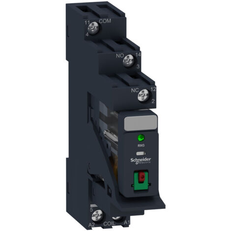 Zelio Relay RXG relais embroc monté sur embase test + DEL 1OF 10A 230VAC SCHNEIDER RXG12P7PV