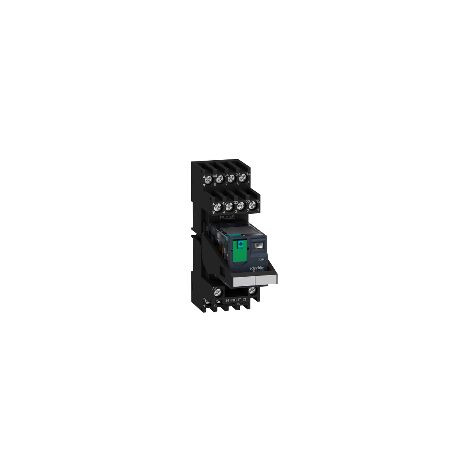 Zelio Relay RXM - relais sur embase cont mixtes - 4OF - 6A - test+DEL - 24VDC