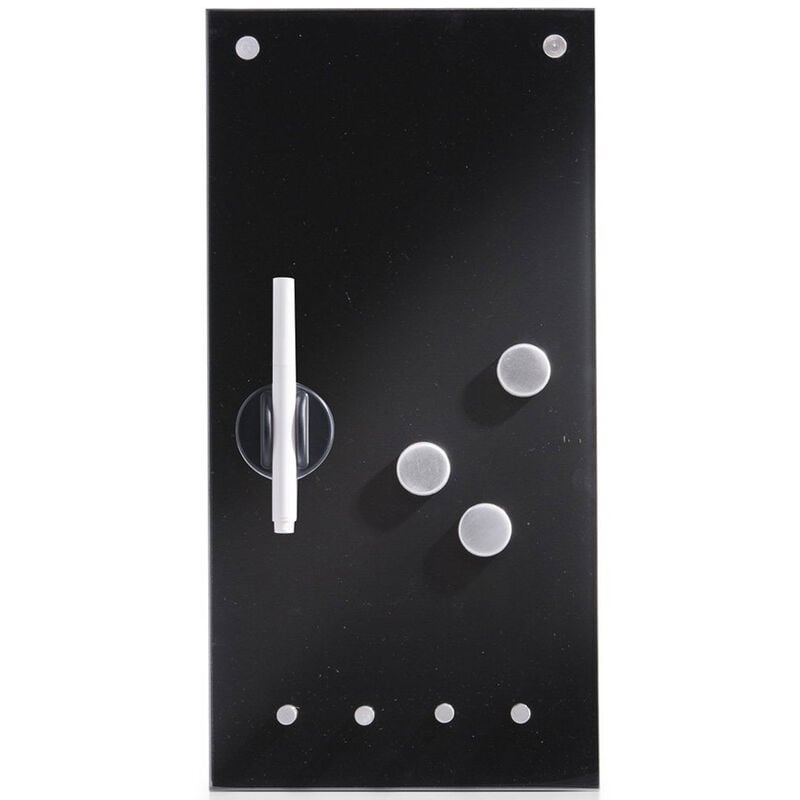 11610 Tableau mémo en verre muni de crochets blanc, 20 x 4 x 40 cm - Zeller