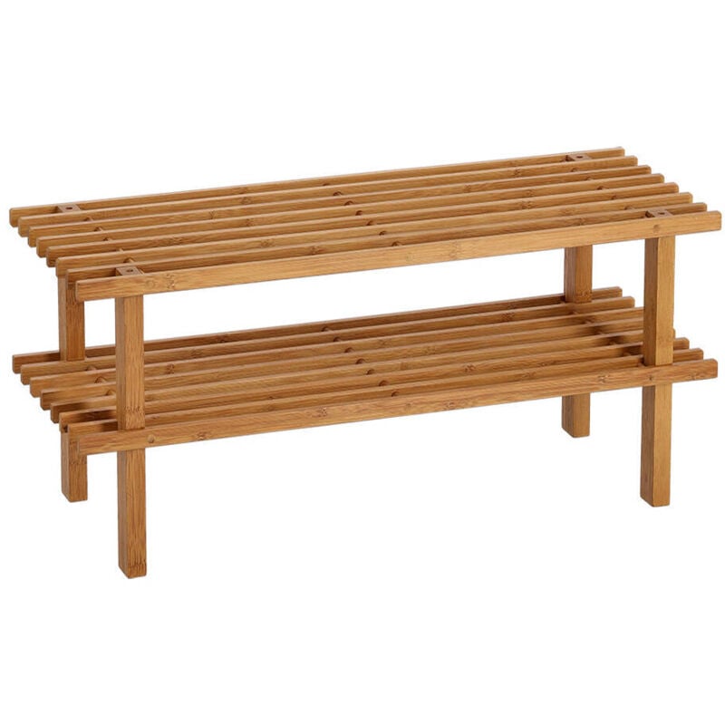 Zeller - tagère à chaussures en bambou, 70 x 26 x 30 cm